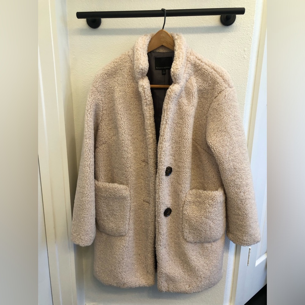 Oversized Sherpa coat
